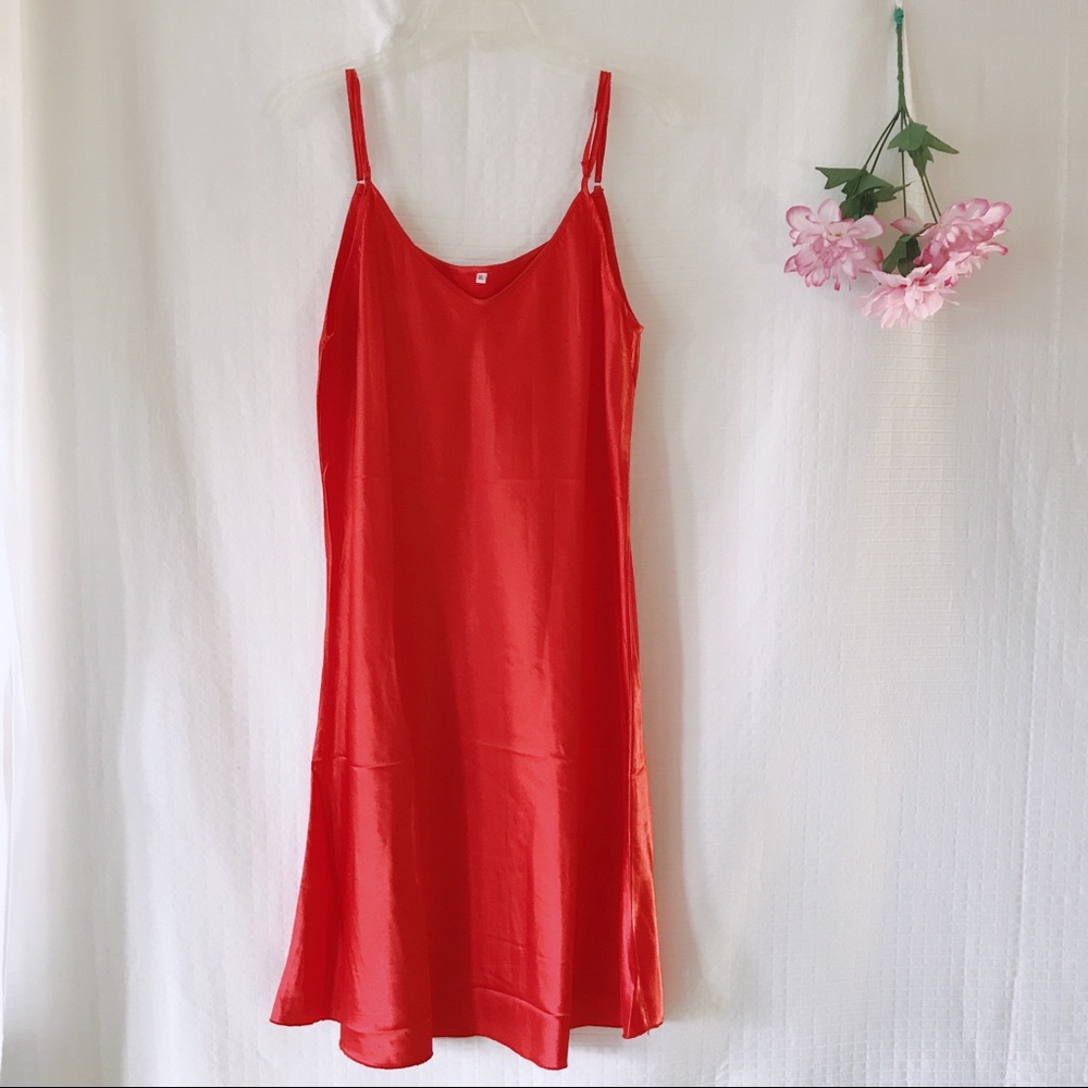 Red Slip dress